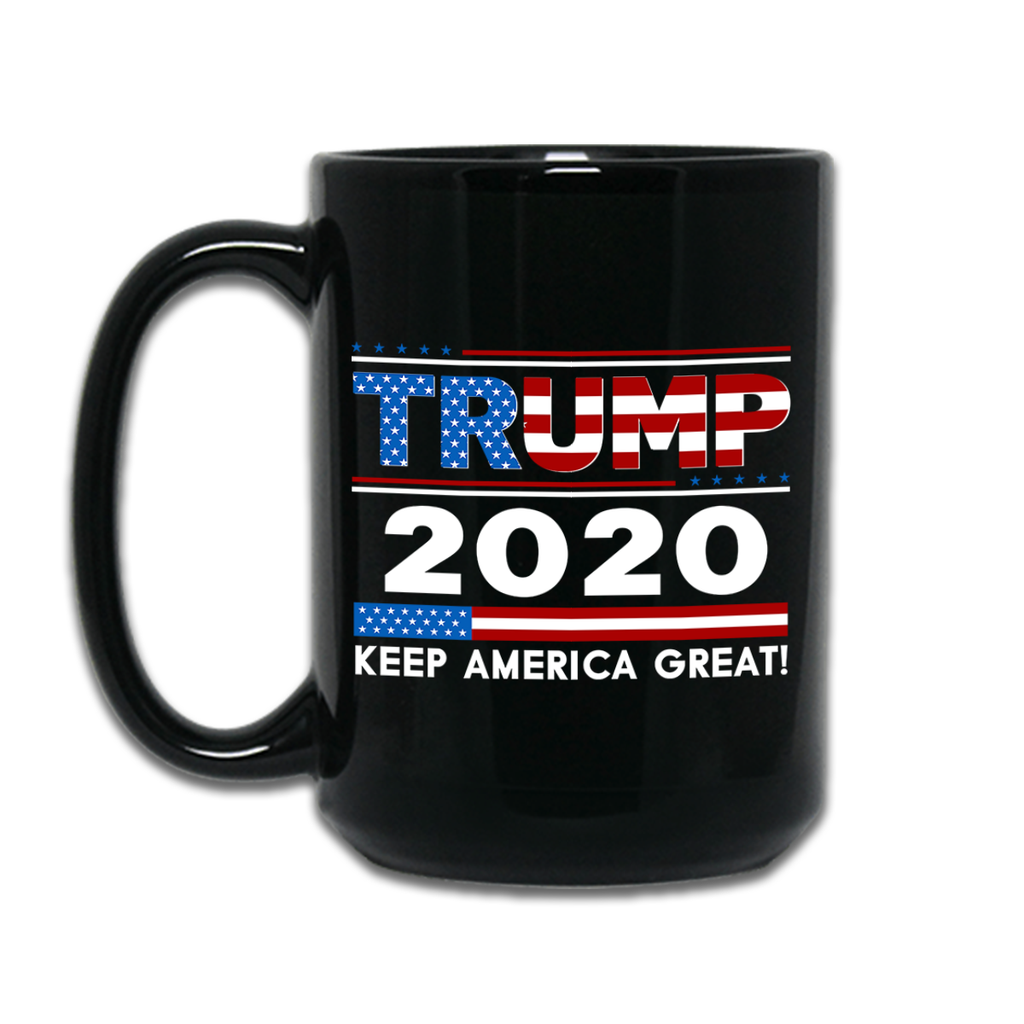 Donald Trump Election 2020 Keep America Great 15 oz Coffee Black Mug GOP MAGA Patriot Cup