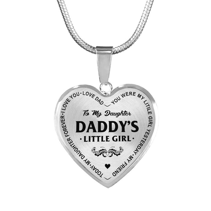 Great Father to Daughter - You Were My Little Girl Yesterday My Friend Today... Love Dad - Luxury Necklace and Bangle For Daughter's Birthday Wedding Graduation or any Special Occasion