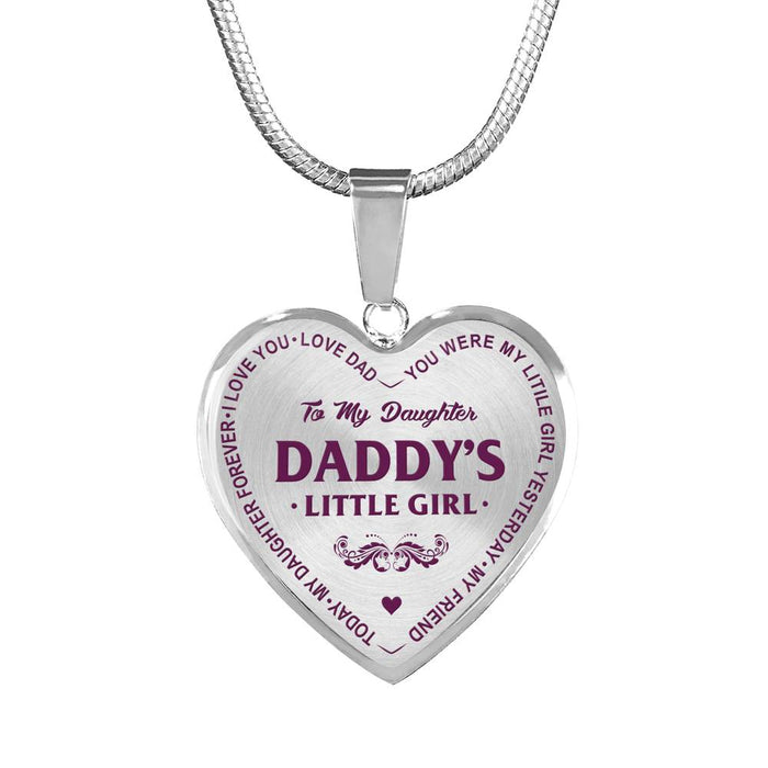 Great Father to Daughter - You Were My Little Girl Yesterday My Friend Today... Love Dad - Luxury Necklace and Bangle For Daughter's Birthday Wedding Graduation Special Occasion