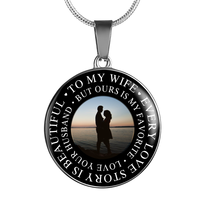 To My Wife - I Love You Great Gift for Valentine's Day - Luxury Necklace Bangle Present for Wife Birthday Wedding Anniversary