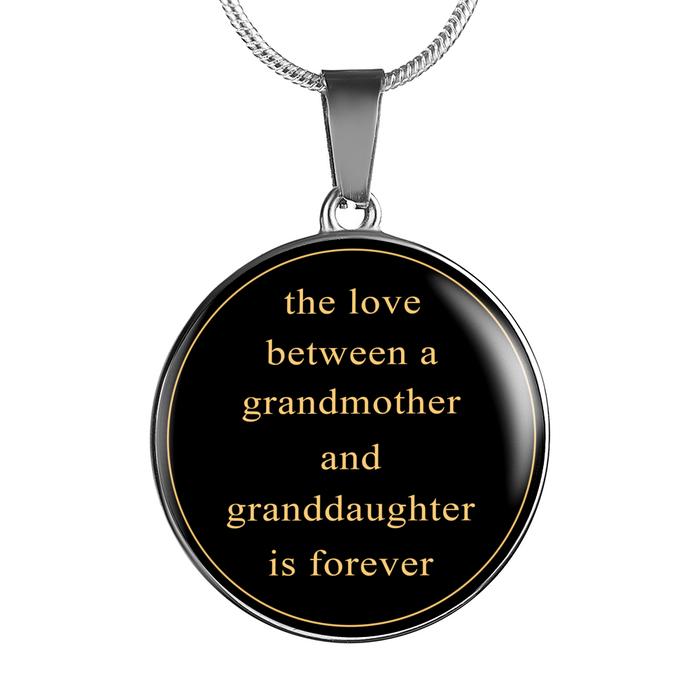Birthday Gift Ideas - The Love Between a Grandmother and Granddaughter Are Forever Luxury Necklace Bangle Novelty Present For Granddaughter Grandma Mom in any Special Occasion