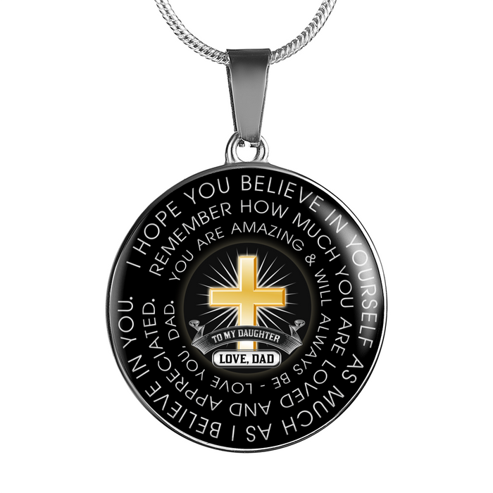 Perfect Dad Loves You - Gift for Daughter From Father Luxury Necklace and Bangle Gift Ideas - Great for Birthday Anniversary or Special Occasion