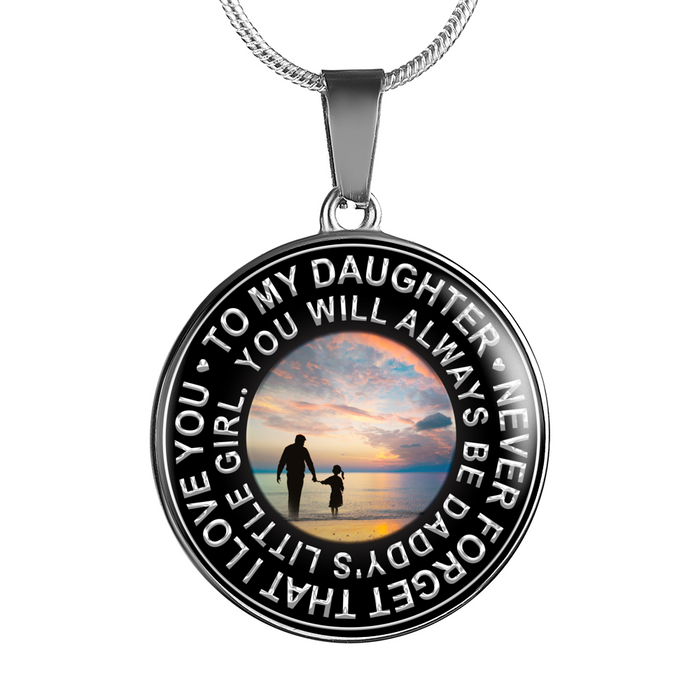 Great Father To Proud Daughter Necklace Gift From Papa Dad Daddy - Perfect for Birthday Saint Patrick's Day Special Occasion Anniversary Holiday Christmas Back to School.