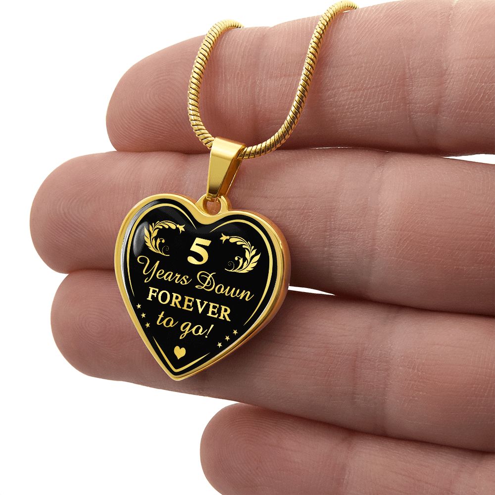 Wedding 5 Years Anniversary, Valentine's Luxury Necklace - Husband and Wife Gift (132806858730)