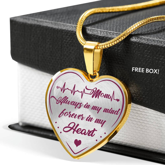 Best Gift For Mother Mom Mama - Inspirational Romantic Unique Luxury Heart Necklace for Mother's Day
