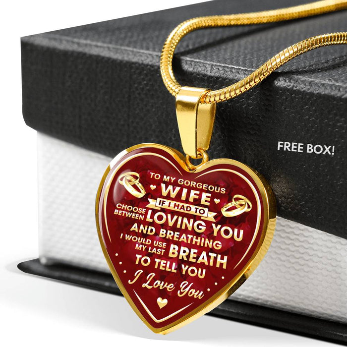 Valentine Gift Ideas For Wife Fiancee Bride Lover Girlfriend - Novelty Romantic Inspirational Unique Heart Necklace For Birthday, Wedding Anniversary