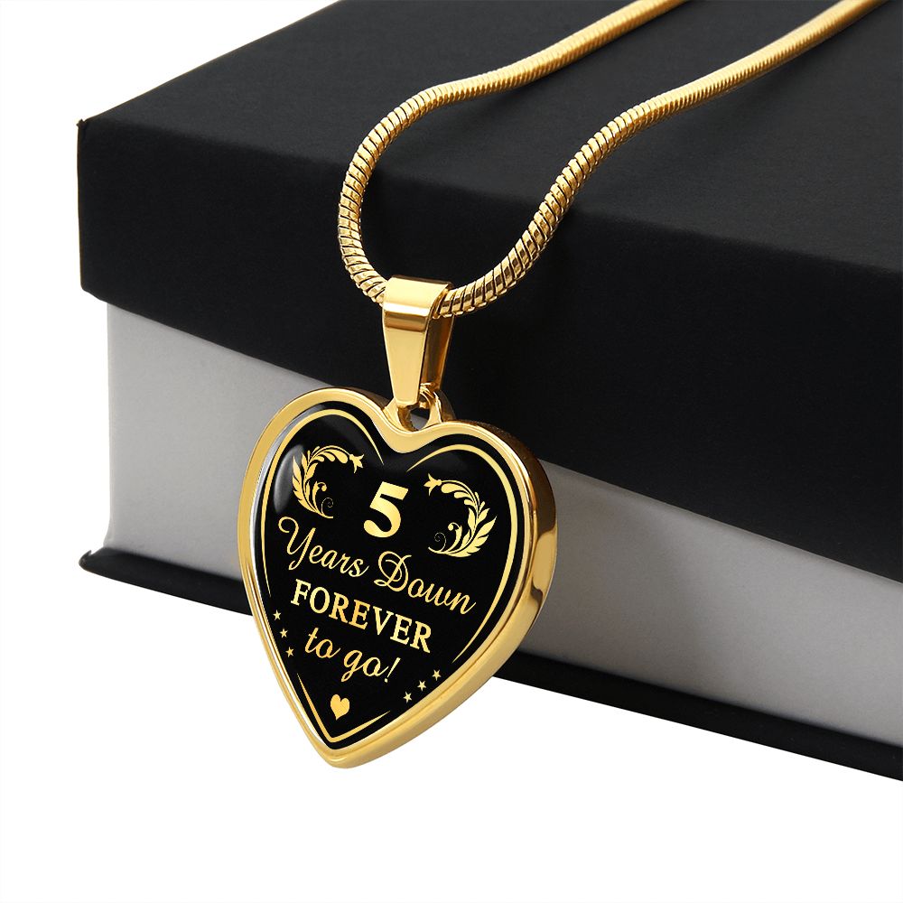 Wedding 5 Years Anniversary, Valentine's Luxury Necklace - Husband and Wife Gift (132806858730)