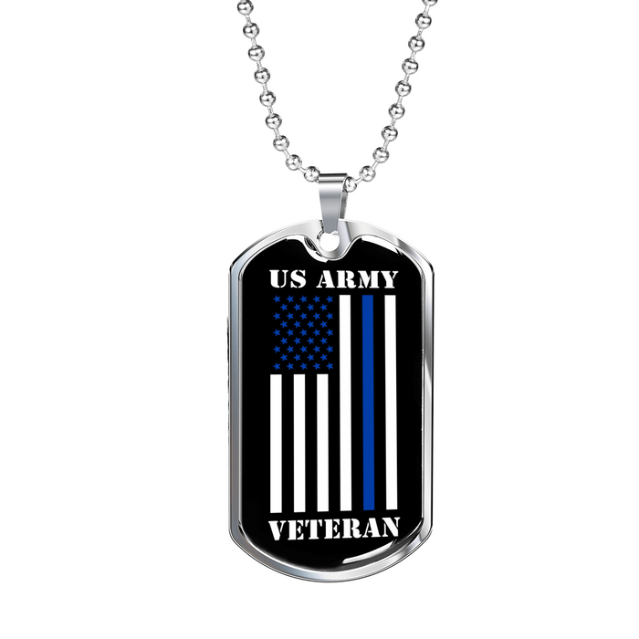 US Army Veteran's Day Gift Ideas - Perfect for Father Mother Dad Mom Grandpa Uncle Son Boyfriends Luxury Dog Tag - Birthday Present