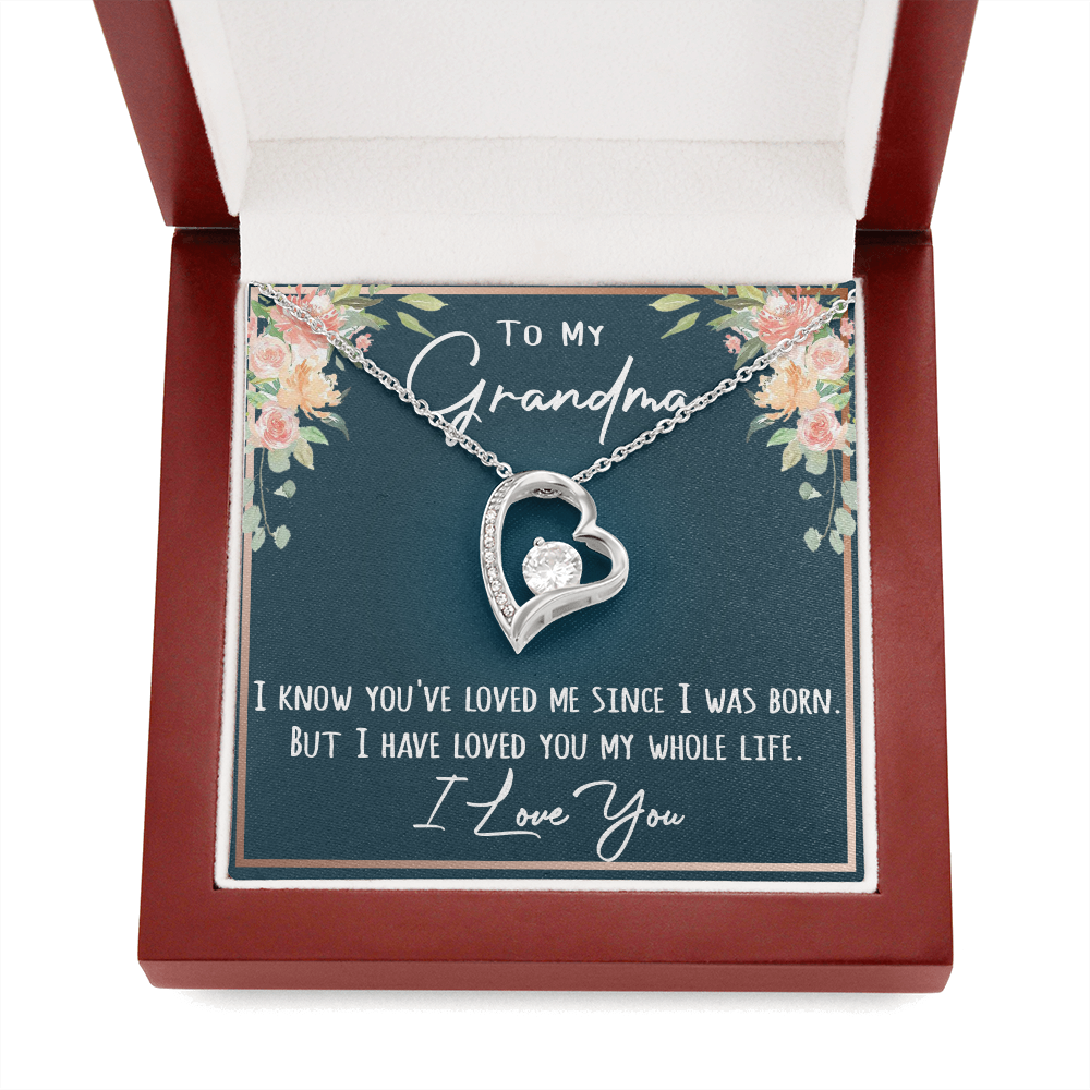To My Grandma necklace gift - Forever Love Heart Necklace For Grandmother, Nana, mother day