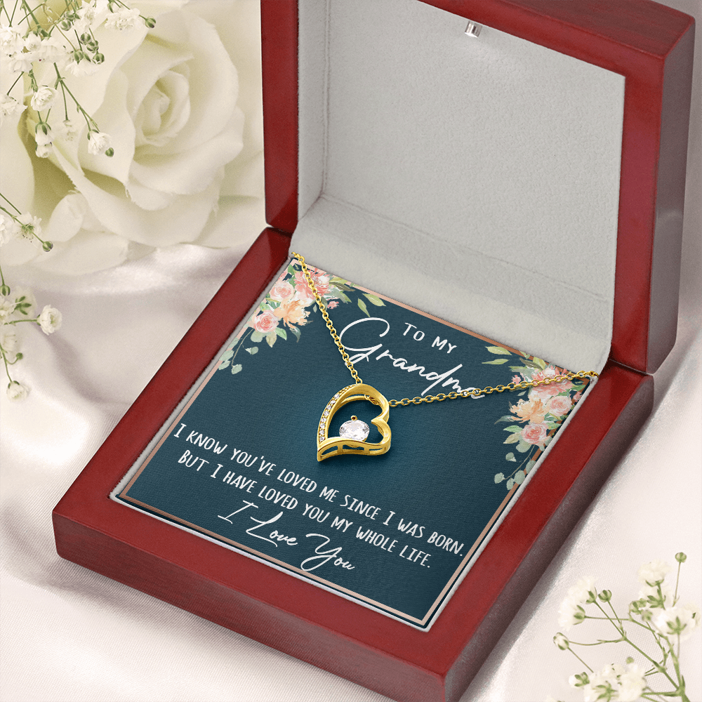 To My Grandma necklace gift - Forever Love Heart Necklace For Grandmother, Nana, mother day