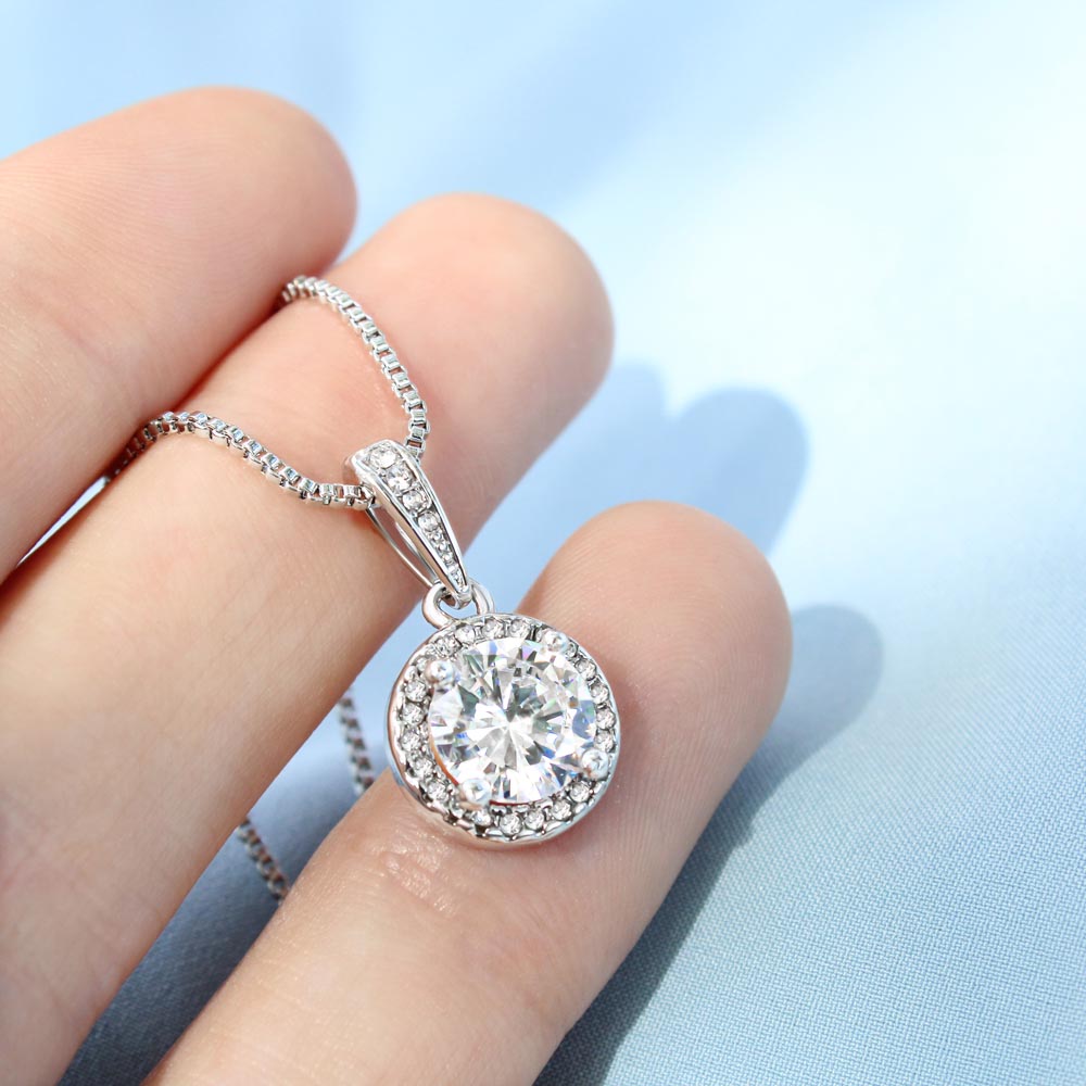 To My Beautiful Mom Eternal Hope Necklace, Mother Of The Bride Gift From Daughter, Bride