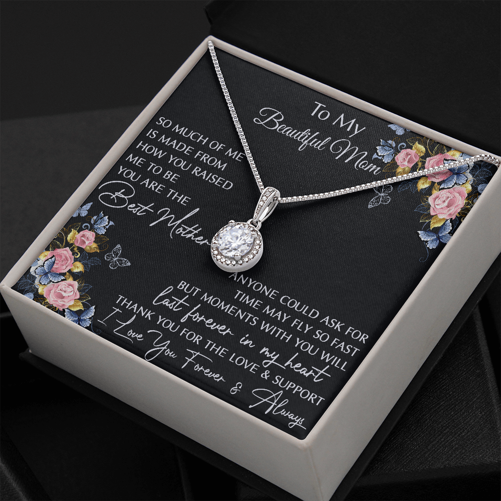 To The Beautiful Mother Birthday Gifts - Beauty Eternal Hope Necklace with Inspirational Message Card For Birthday, Wedding or Special Occasion