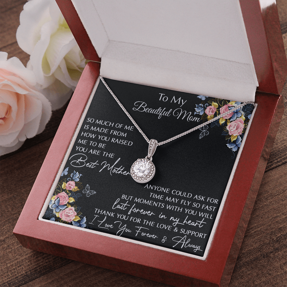 To The Beautiful Mother Birthday Gifts - Beauty Eternal Hope Necklace with Inspirational Message Card For Birthday, Wedding or Special Occasion