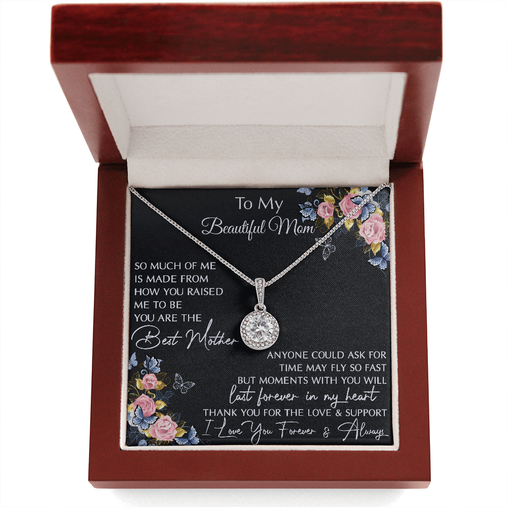 To The Beautiful Mother Birthday Gifts - Beauty Eternal Hope Necklace with Inspirational Message Card For Birthday, Wedding or Special Occasion