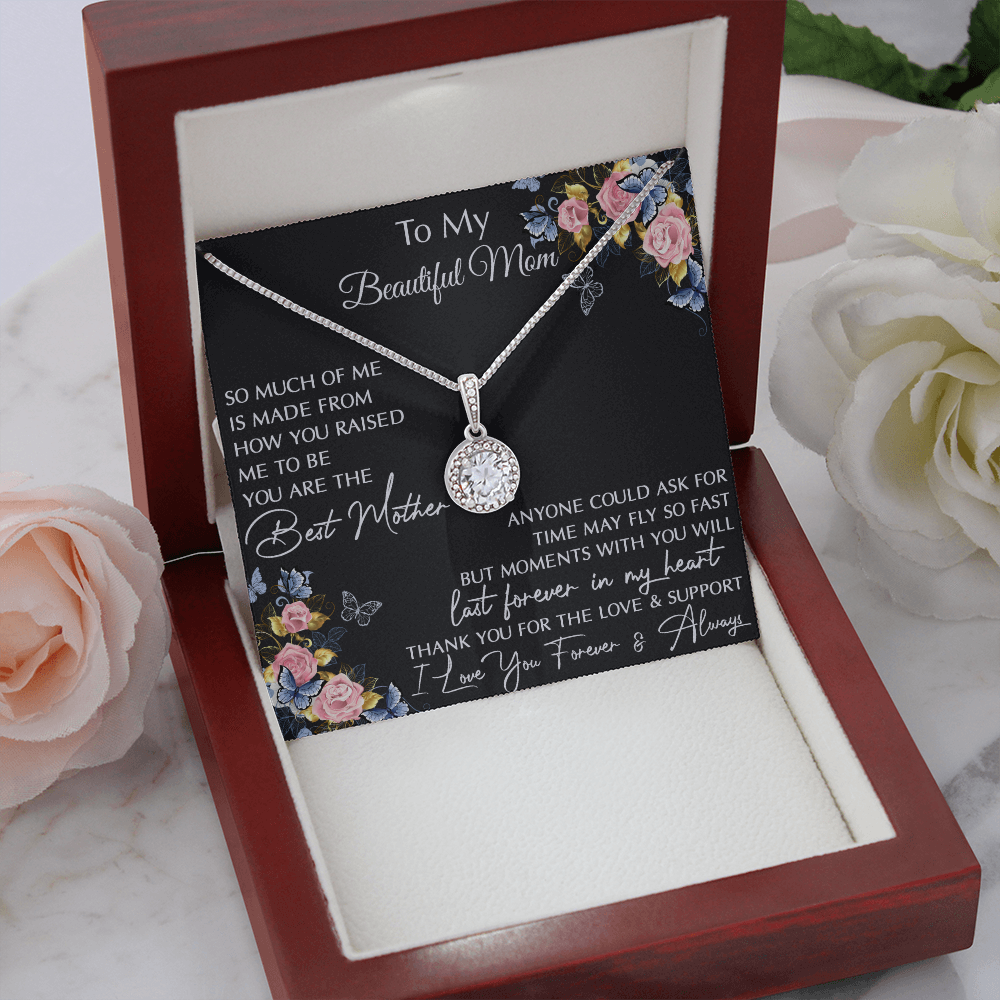 To The Beautiful Mother Birthday Gifts - Beauty Eternal Hope Necklace with Inspirational Message Card For Birthday, Wedding or Special Occasion