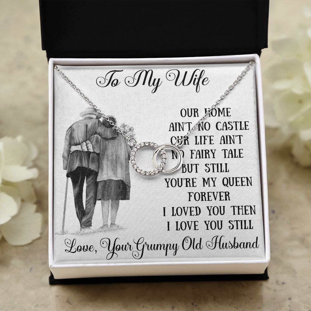 To My Wife Surprise Gift Perfect Pair Necklace Chain From Grumpy Old Husband