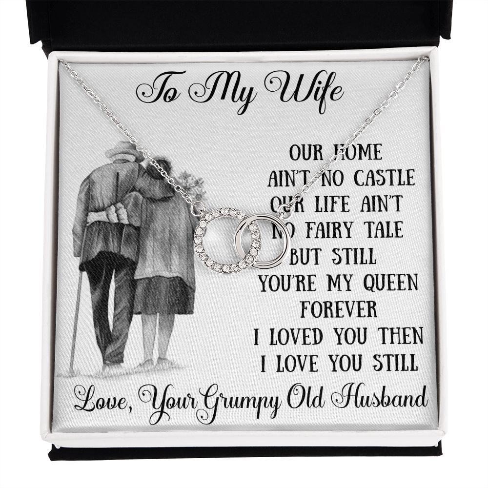 To My Wife Surprise Gift Perfect Pair Necklace Chain From Grumpy Old Husband