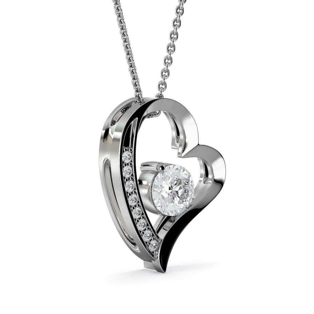 Trendy Jewelry Inspirational Romantic Forever Love Heart Necklace Gift For Women