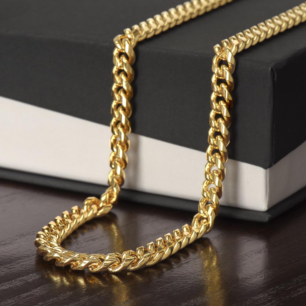 To My Son Gift from Mom Mother Luxury Cuban Link Chain Necklace