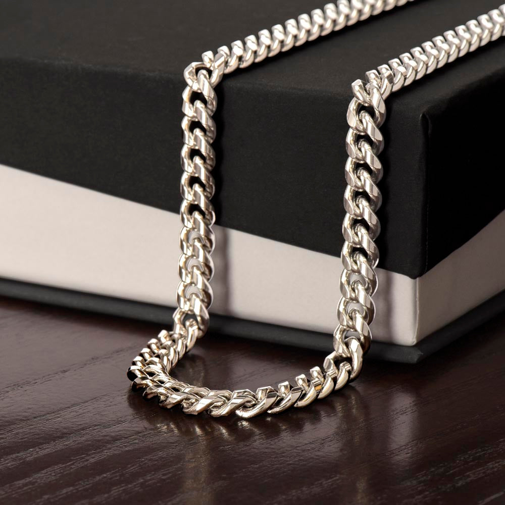 To My Man Love Sentimental Gift from Lover Girlfriend - Luxury Cuban Link Chain for Birthday Christmas or any Special Occasion