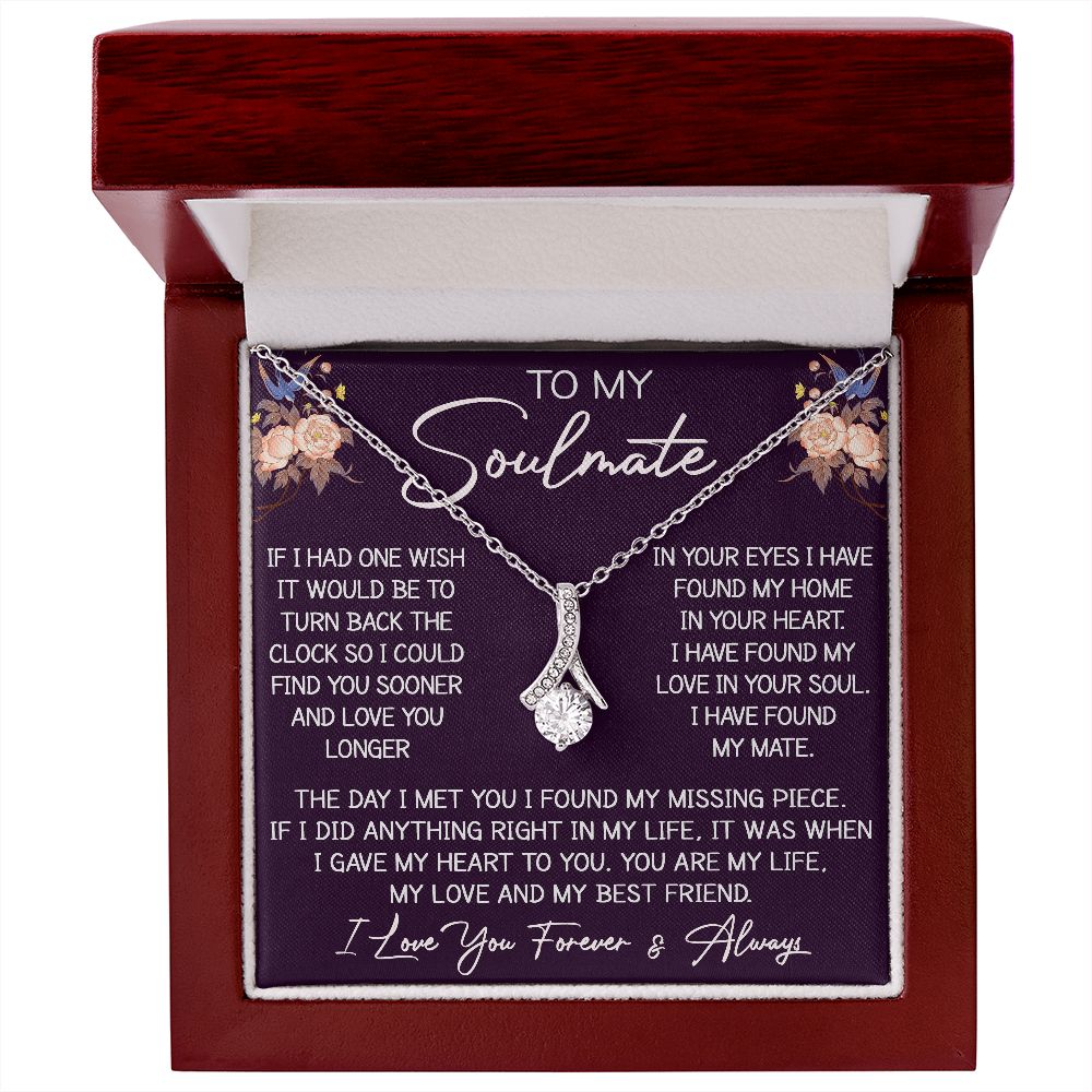 To My Soulmate Luxury Alluring Necklace Chain for Birthday Christmas Wedding Anniversary or Special Holliday Season