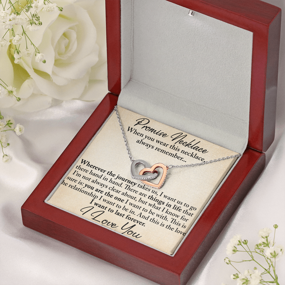 Appreciation Romantic Gift for Girlfriend Boyfriend - Interlocking Hearts necklace for Soulmate, Bride Broom , Special Occasion Gift