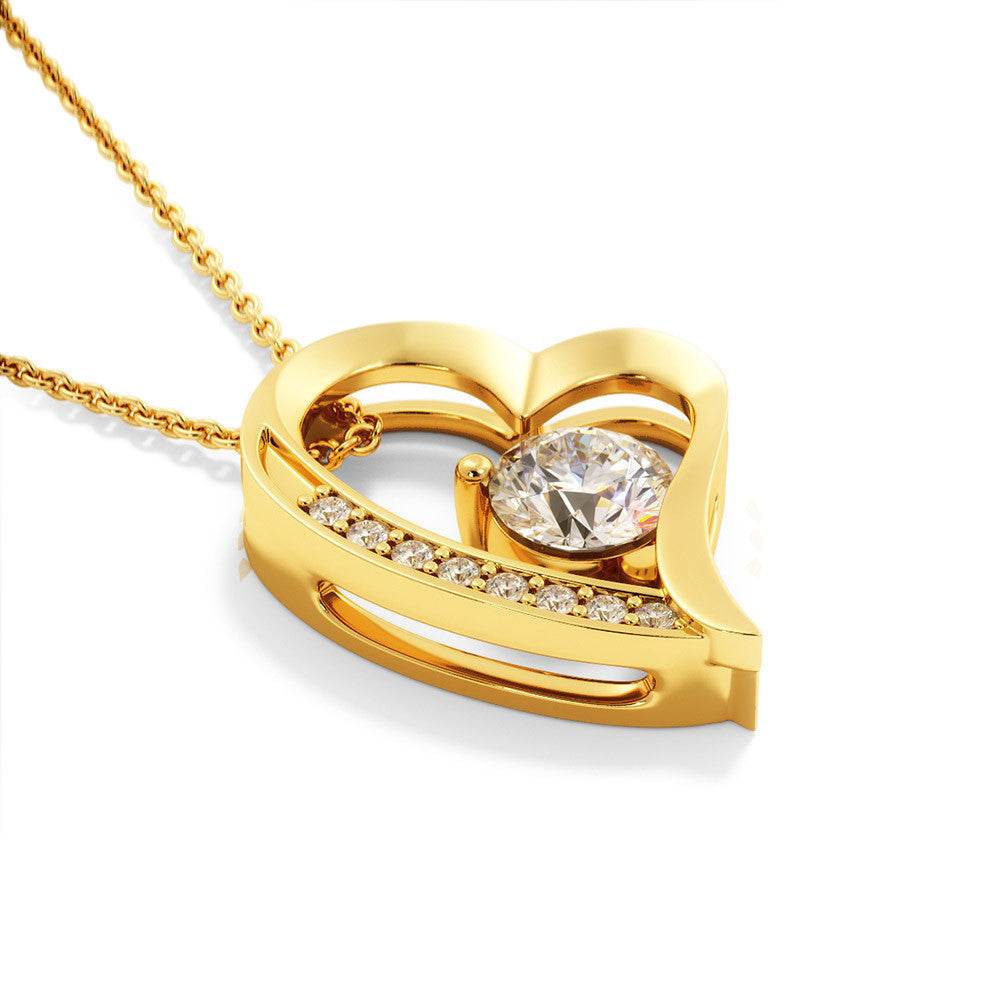 Trendy Jewelry Inspirational Romantic Forever Love Heart Necklace Gift For Women