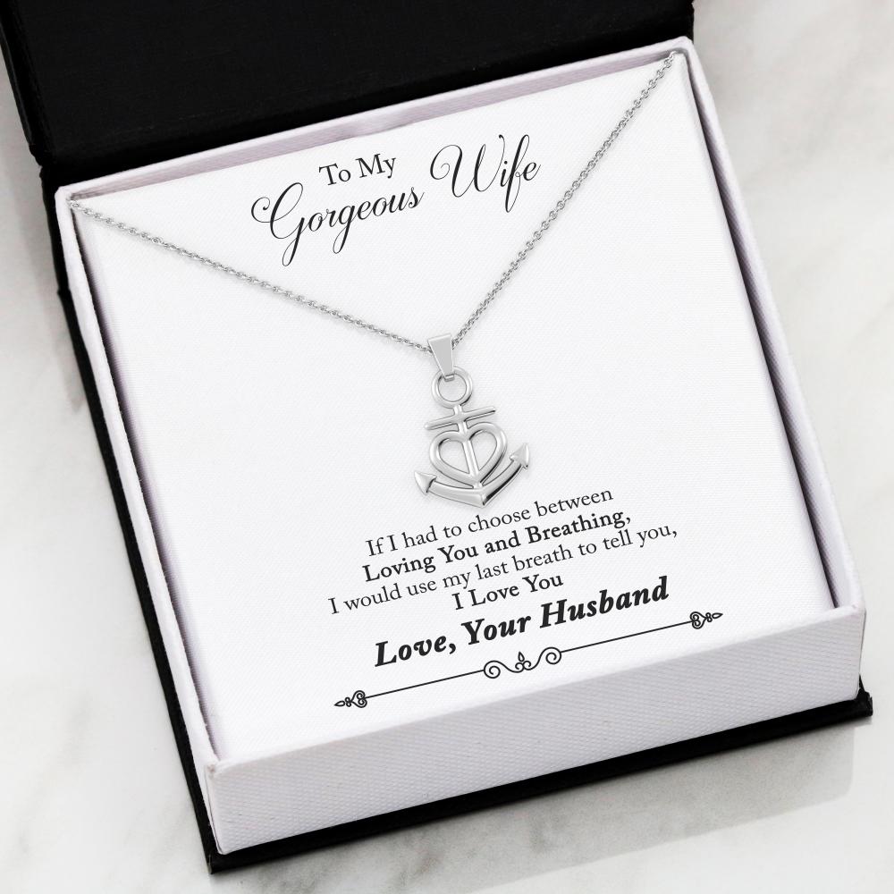 Perfect Gift for Women Wife Daughter Mom Grandma - Friendship Anchor Necklace with Story Card
