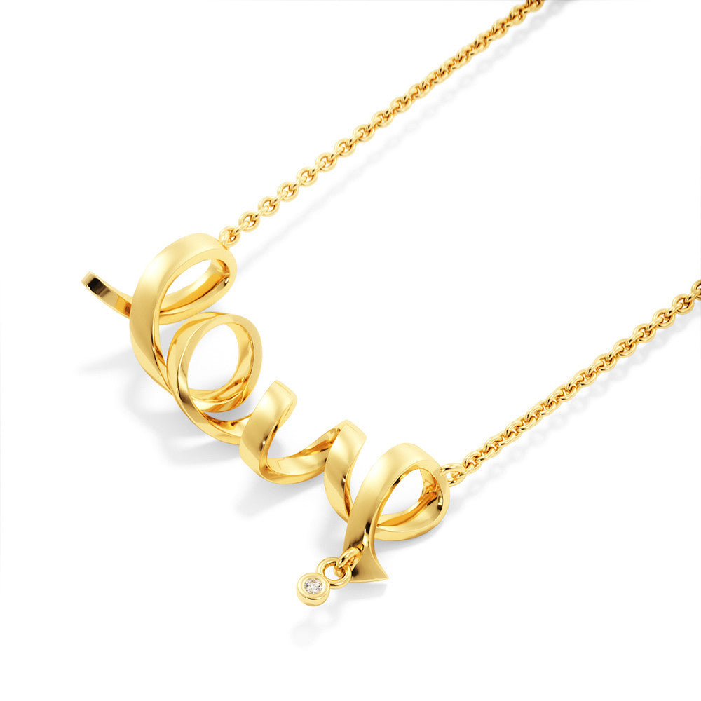 Valentine Gift For Wife Bride Lover - Romantic Inspirational Novelty Luxury Scripted Love Sign Necklace