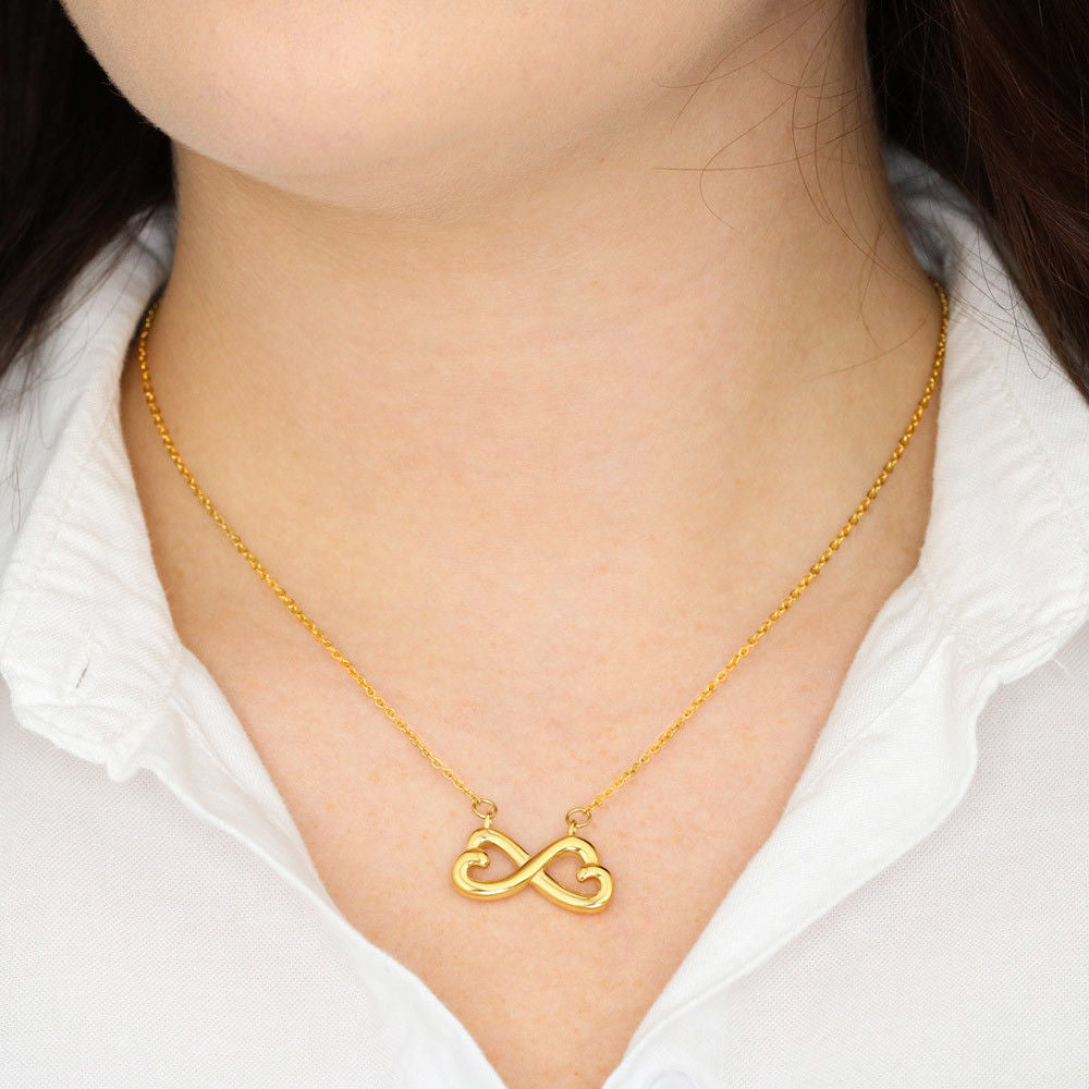 To My Wife - Without You I am Nothing - Infinity Heart Trending Necklace from Your Husband Partner.
