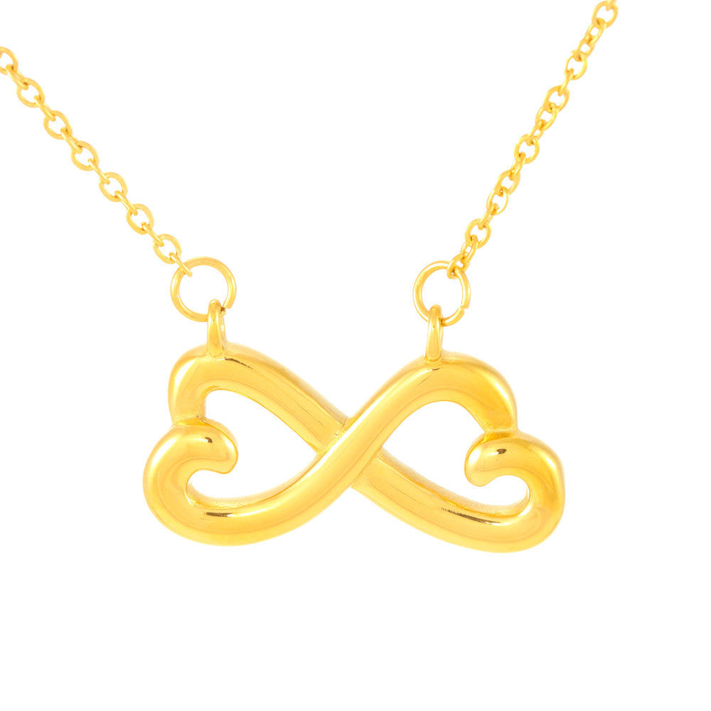 To My Gorgeous Wife - I Love You Infinity Heart Trending Necklace from Your Husband Partner.