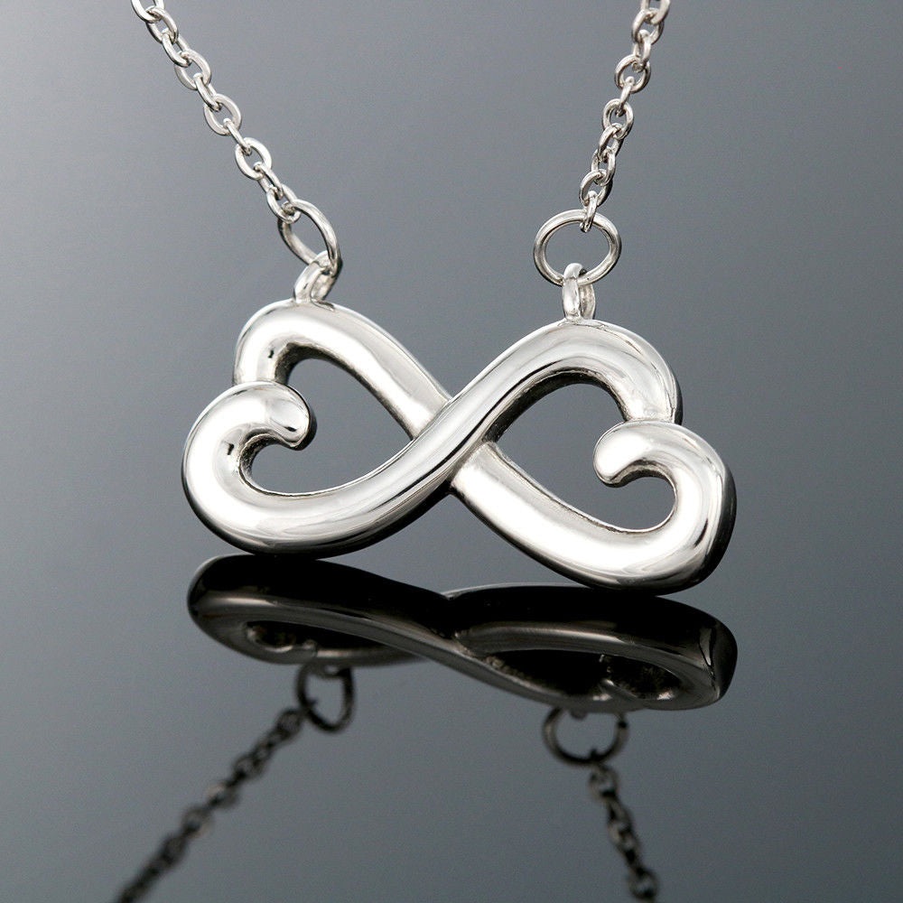 To My Mom 'For All The Times..' Infinity Heart Necklace - Mother's Day Gift From Daughter Son