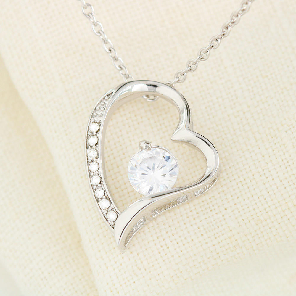 To My Wife Gift - I May Not Be Your First Day Forever Love Luxury Heart Necklace For Women