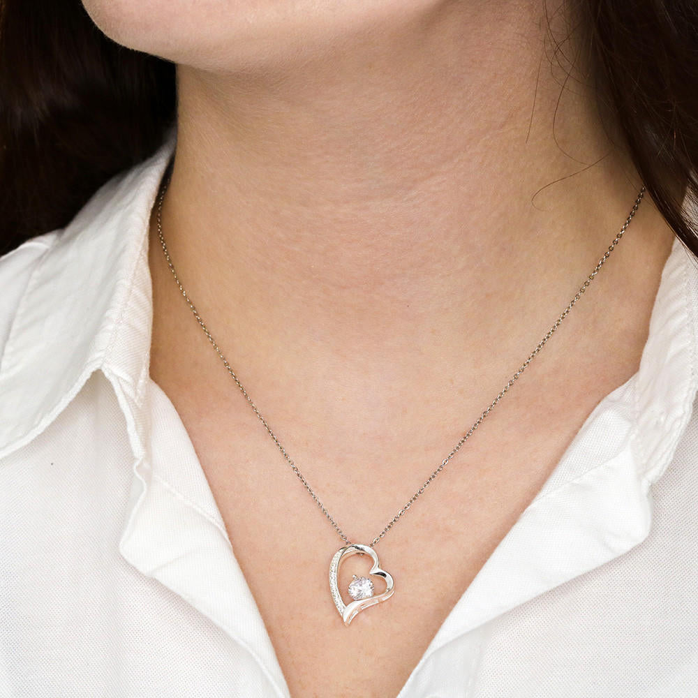To My Girlfriend Valentine Gift Ideas - You are My Heart My Soul My Forever and My Everything - Forever Love Heart Necklace