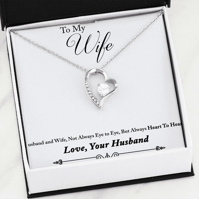 Romantic Novelty Inspiration Forever Love Heart Necklace For Wife Bride Lovers - Great Gift for Birthday Wedding or any Special Occasion