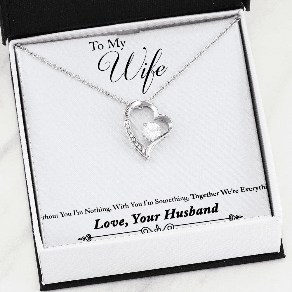 Best Gift for Wife Bride Lovers - Romantic Novelty Inspiration Forever Love Luxury Heart Necklace For Birthday Wedding or any Special Occasion