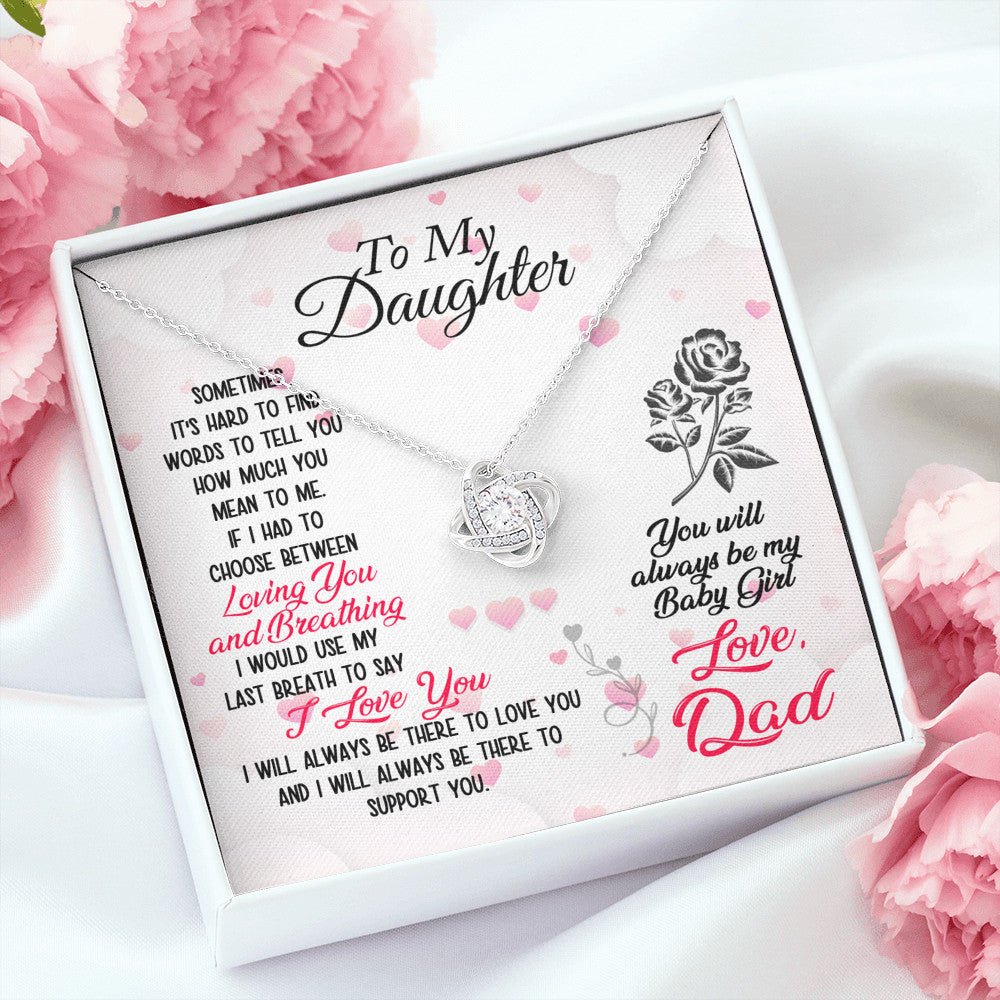 To My Daughter Birthday Gift from Dad Father - Inspirational Unique Novelty Luxury Necklace For Xmas Back to School or any Gift Occasion
