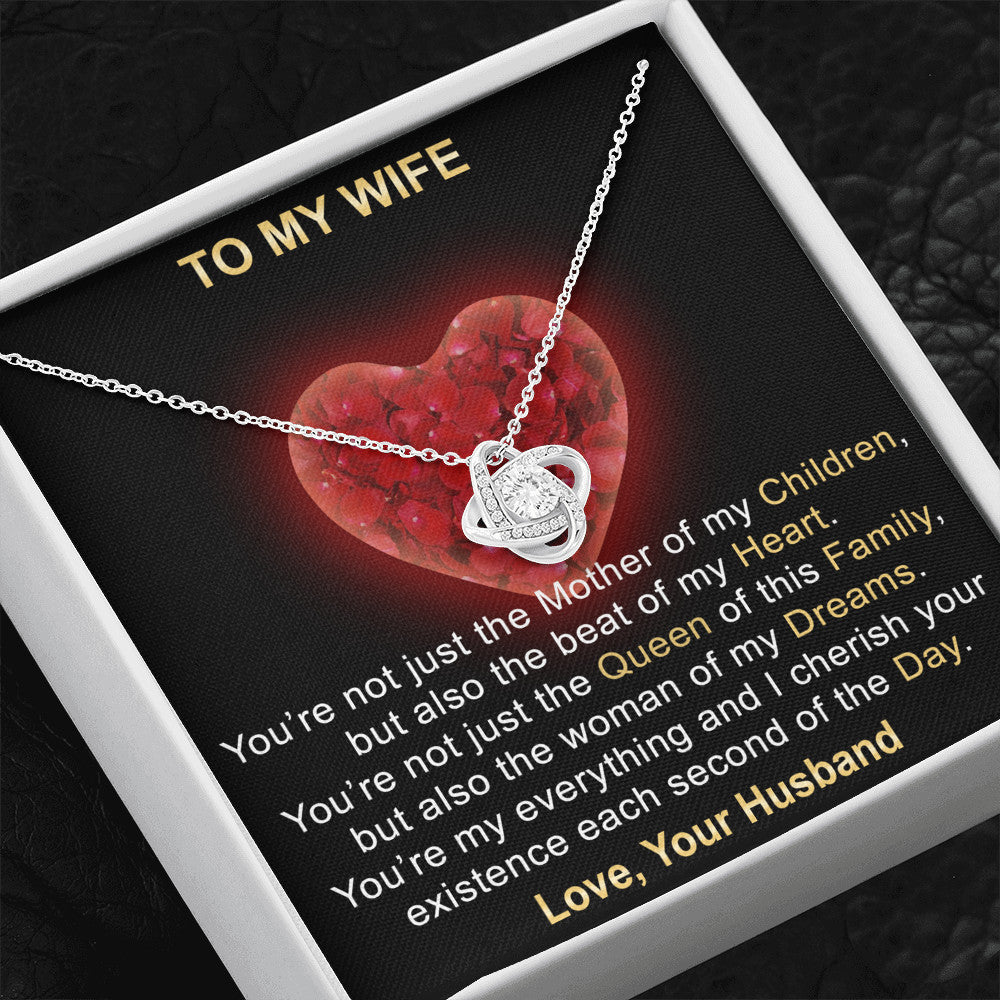 To My Wife Gift - Luxury Love Knot Necklace Chain for Wife from Husband