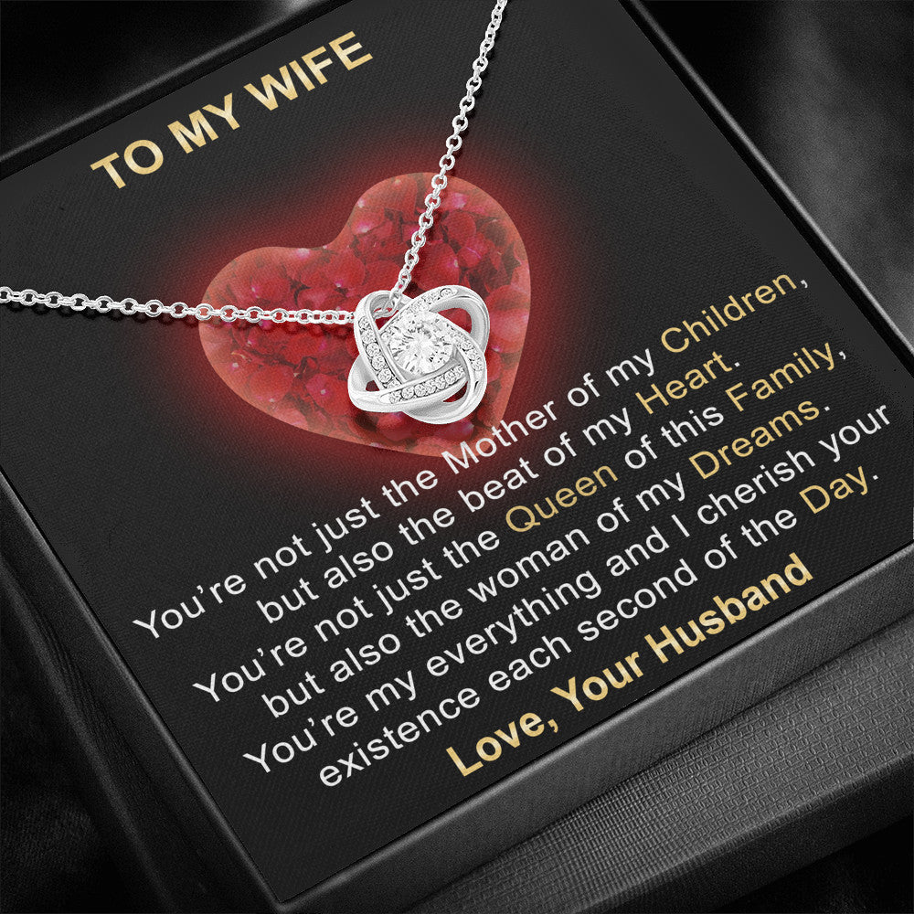 To My Wife Gift - Luxury Love Knot Necklace Chain for Wife from Husband