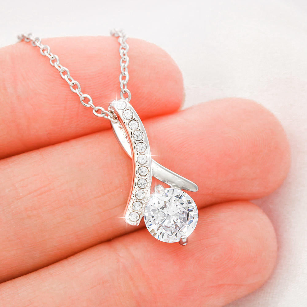 To My Daughter Love Gift from Mom & Dad - Luxury Alluring Beauty Necklace For Little Girl's Birthday or Special Occasion