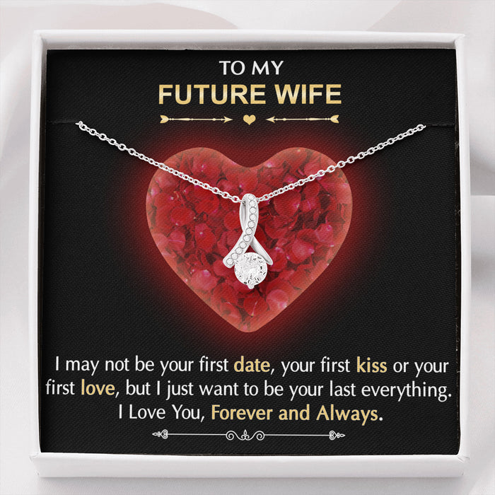 To My Future Wife Gift Alluring Beauty Necklace with Sentimental Message Card, Wife Birthday Surprise Jewelry Present