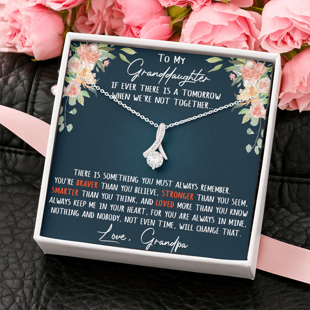 To My Granddaughter Birthday Gift From Grandpa - Alluring Beauty Necklace for Special Occasion