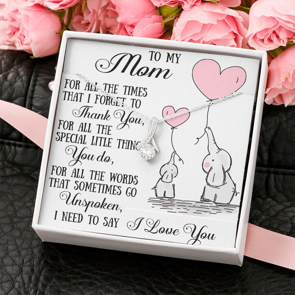 To My Mom Gift Alluring Beauty Necklace From Daughter Son, Mother Day Trendy Gift Mommy Mum