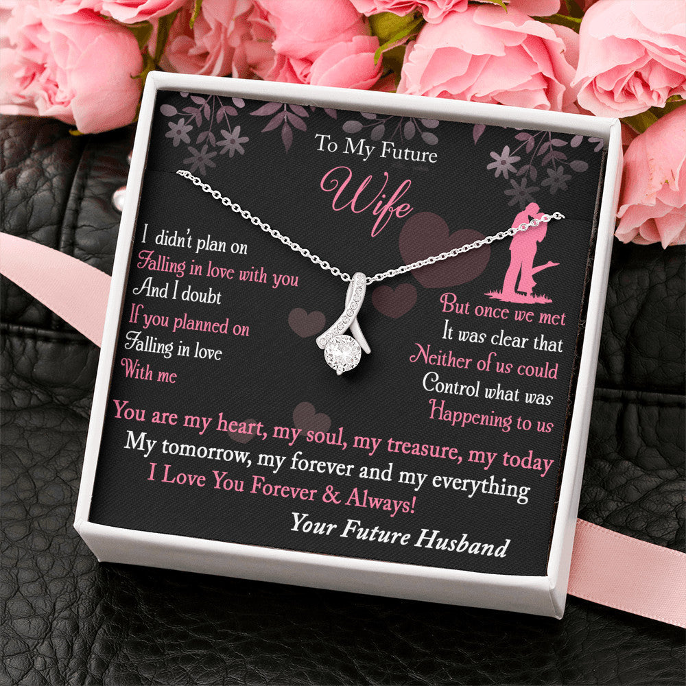 To My Future Wife Gift Alluring Necklace with Message Card, Sentimental Mother's Day Gift, Wife Birthday Surprise Necklace