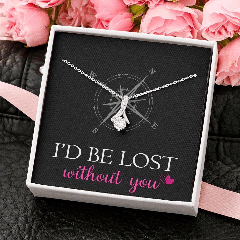 Valentine Gift Ideas - Alluring Beauty Necklace with Novelty Inspiration Message Card For Women