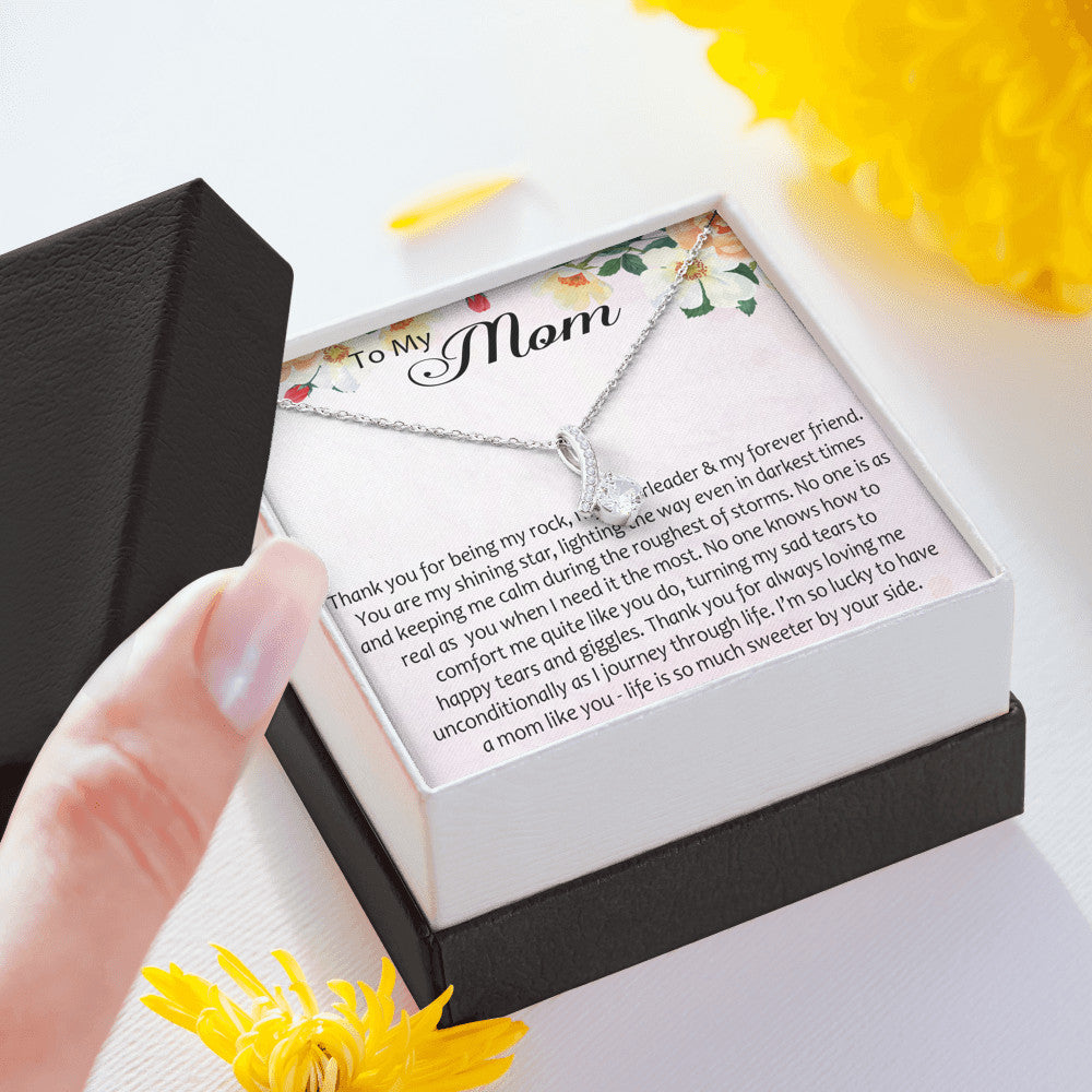 To My Mom Gift Alluring Beauty Necklace From Daughter Son, Mother's Day Trendy Present For Mommy Mum Mama