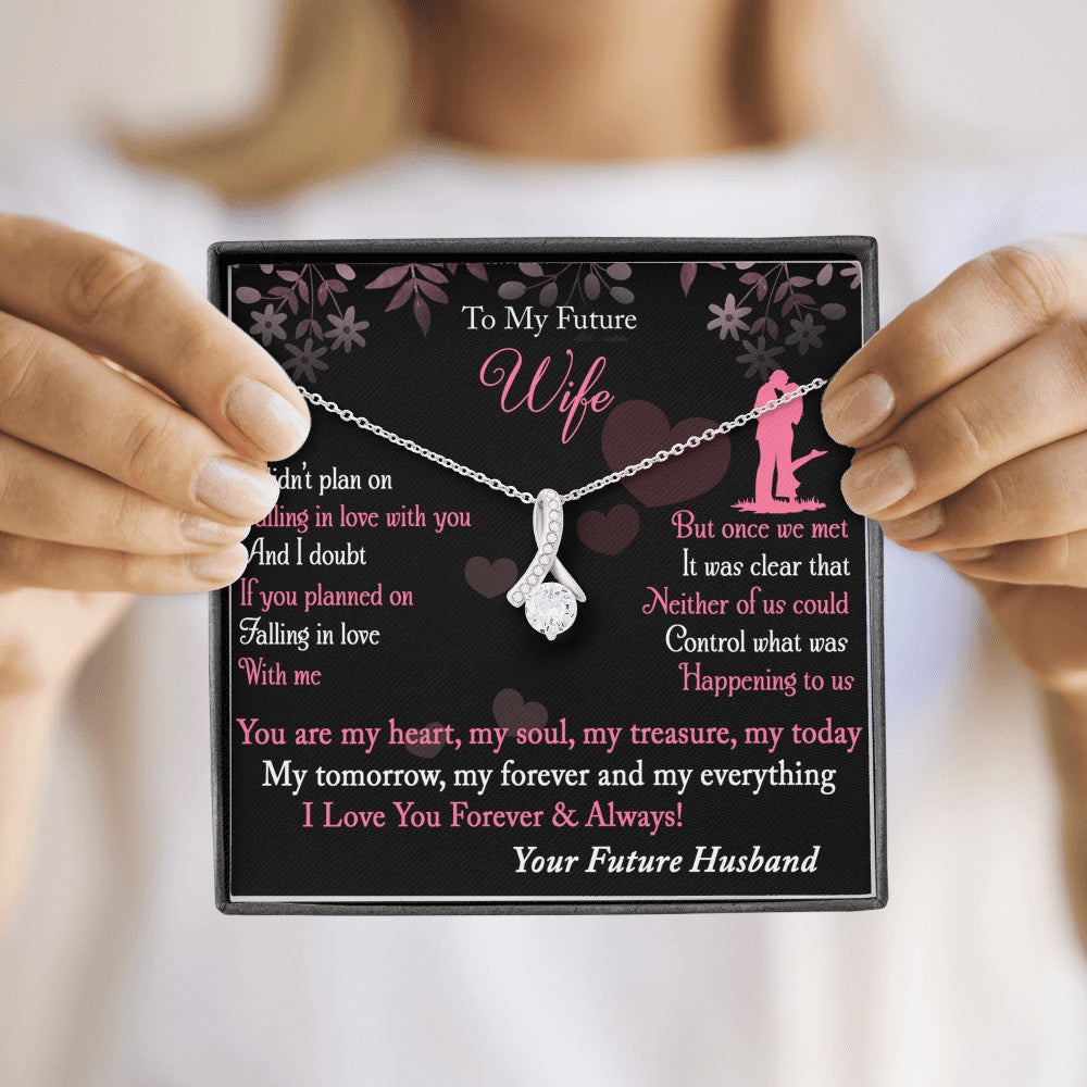 To My Future Wife Gift Alluring Necklace with Message Card, Sentimental Mother's Day Gift, Wife Birthday Surprise Necklace