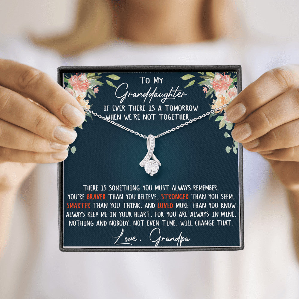To My Granddaughter Birthday Gift From Grandpa - Alluring Beauty Necklace for Special Occasion