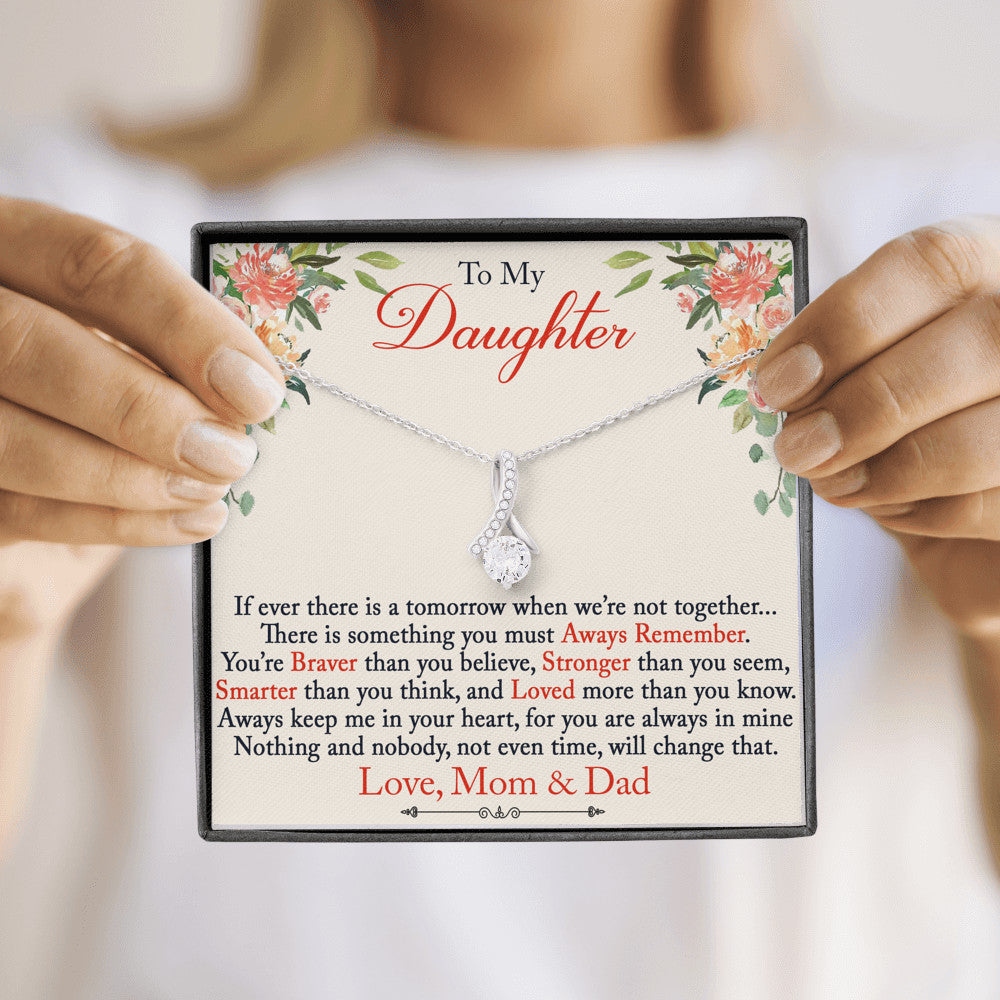 To My Daughter Birthday Gift from Dad Father - Inspirational Unique Novelty Alluring Necklace For Gift Occasion