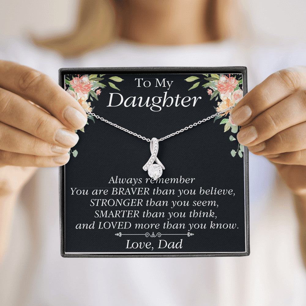Trending Gift To My Daughter -  Alluring Beauty Necklace Chain with Inspirational Message Card